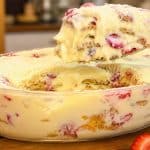 Pavê de morango cremoso