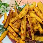 Petisco de batata doce leve e delicioso, feito no forno de forma simples, crocante e saudável 1 Petisco de batata doce