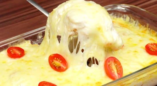 Receita com camarão