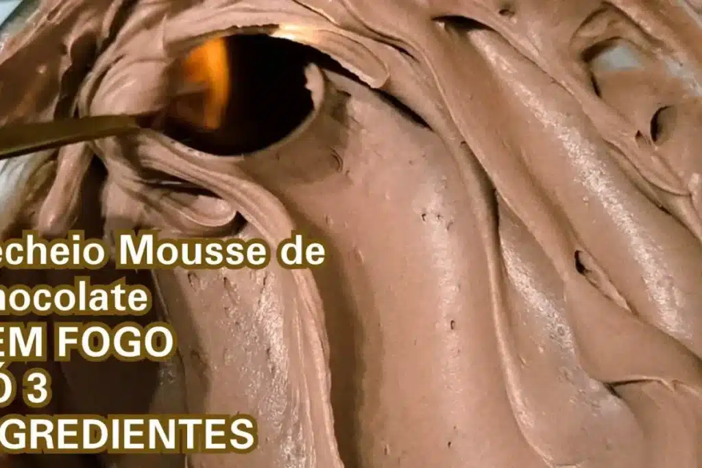 Recheio de chocolate feito sem ir ao fogo no estilo mousse bem estruturado e perfeito 4 Recheio de chocolate