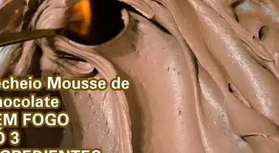 Recheio de chocolate feito sem ir ao fogo no estilo mousse bem estruturado e perfeito 1 Recheio de chocolate