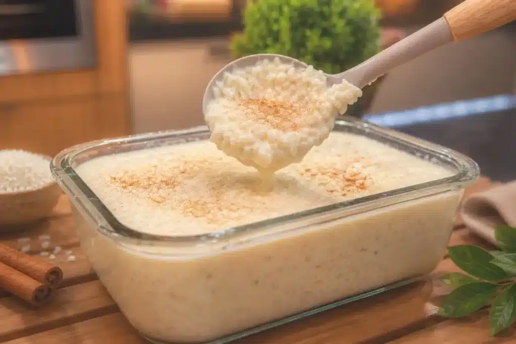 Arroz doce com leite em pó bem cremoso e fácil, com aquele gostinho delicioso de infância 4 Arroz doce com leite em pó