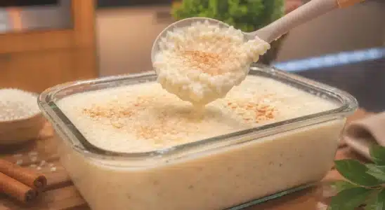 Arroz doce com leite em pó bem cremoso e fácil, com aquele gostinho delicioso de infância 3 Arroz doce com leite em pó