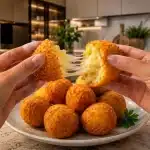 Bolinha de queijo sem massa super rápida, crocante por fora e derretida por dentro 2 Bolinha de queijo sem massa