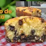 Bolo de nata com gotinhas de chocolate bem macio e saboroso, ideal para servir com um café 1 Bolo de nata