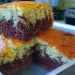 Bolo mesclado fofinho misturando massa de chocolate e baunilha, um caseirinho maravilhoso 1 Bolo mesclado