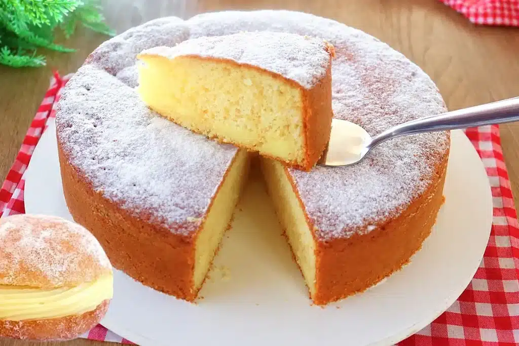 Bolo sonho de padaria bem fofinho e recheado com um creme divino para encantar a todos 4 Bolo sonho de padaria