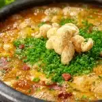 Caldo de mandioca tradicional estilo boteco: super encorpado, quentinho e bem temperado 1 Caldo de mandioca