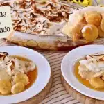 Chico balanceado com banana, um creme incrível e cobertura de merengue, uma sobremesa divina 1 Chico balanceado