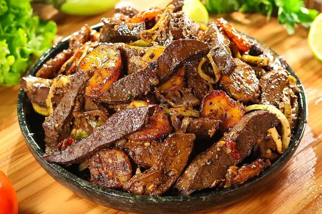 Fígado acebolado bem macio e suculento feito com um ingrediente especial para nunca mais ficar duro ou seco 4 Fígado acebolado