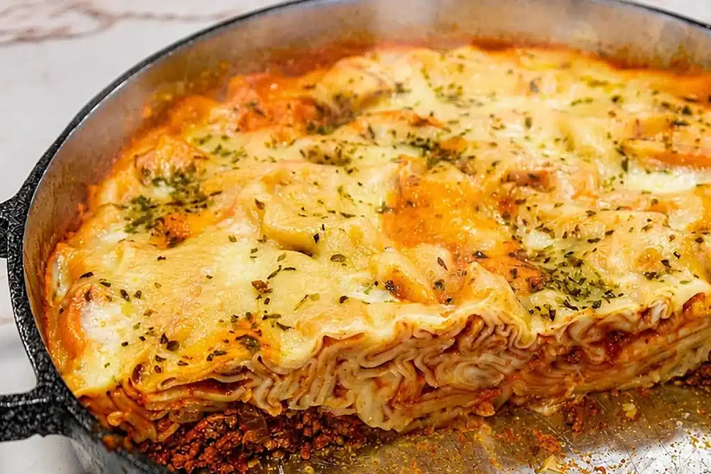Lasanha de panela deliciosa pronta em apenas 30 minutos feita no fogão, um jantar espetacular 4 Lasanha de panela