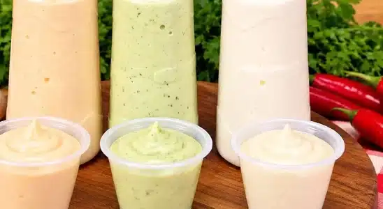 Maionese caseira nos sabores alho, verde e pimenta, para você turbinar qualquer lanche 1 Maionese caseira