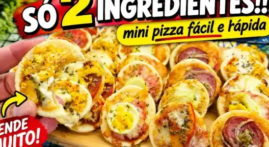 Mini pizza caseira super fácil, rápida e que rende muito, ideal para o seu lanche em família 4 Mini pizza caseira