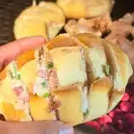 Pão de alho para churrasco bem gostoso, feito com recheio caseiro bem completo e crocante 1 Pão de alho para churrasco