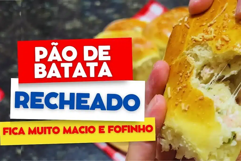 Pão de batata recheado super macio e fofinho, o lanche da tarde perfeito para toda a sua família 4 Pão de batata recheado