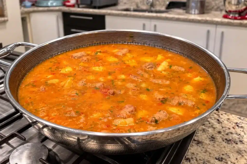 Quibebe de mandioca com linguiça bem temperado e cremoso, um prato caipira saboroso 4 Quibebe de mandioca