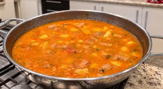 Quibebe de mandioca com linguiça bem temperado e cremoso, um prato caipira saboroso 1 Quibebe de mandioca