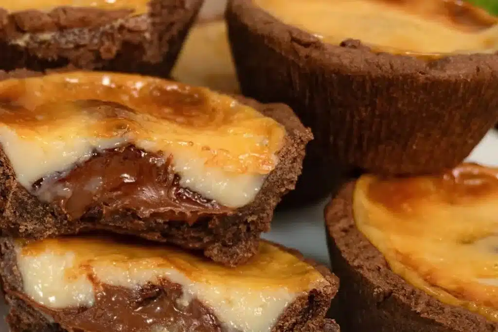 Tortelete de chocolate com leite condensado fácil e rápida, para você servir em porções individuais e encantar a todos 4 Tortelete de chocolate