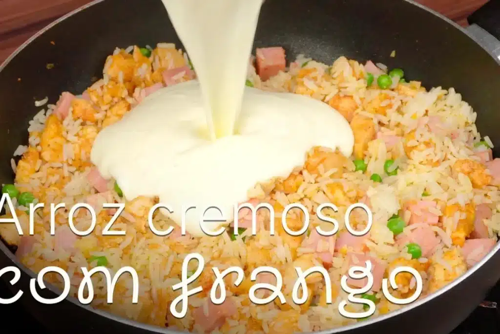 Arroz cremoso com frango em que você reaproveita as sobras de ontem, um prato fácil e bem recheado 4 Arroz cremoso com frango
