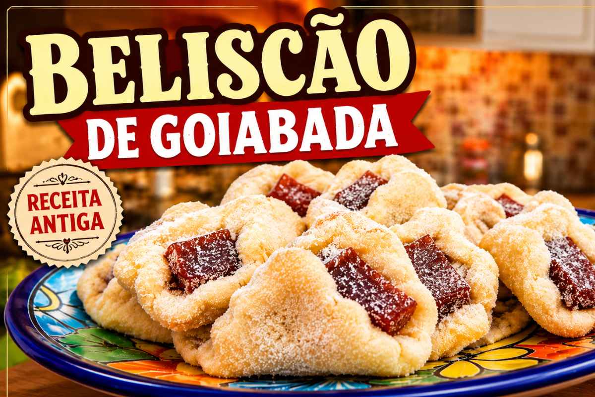 Beliscão de goiabada caseiro com massa que derrete na boca, perfeito para servir com um café 121 Beliscão de goiabada