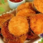 Berinjela à milanesa crocante por fora, macia por dentro e bem sequinha, um acompanhamento incrível 1 Berinjela à milanesa