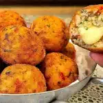 Bolinho de arroz de ontem prático e gostoso, super crocante por fora e macio por dentro 2 Bolinho de arroz de ontem
