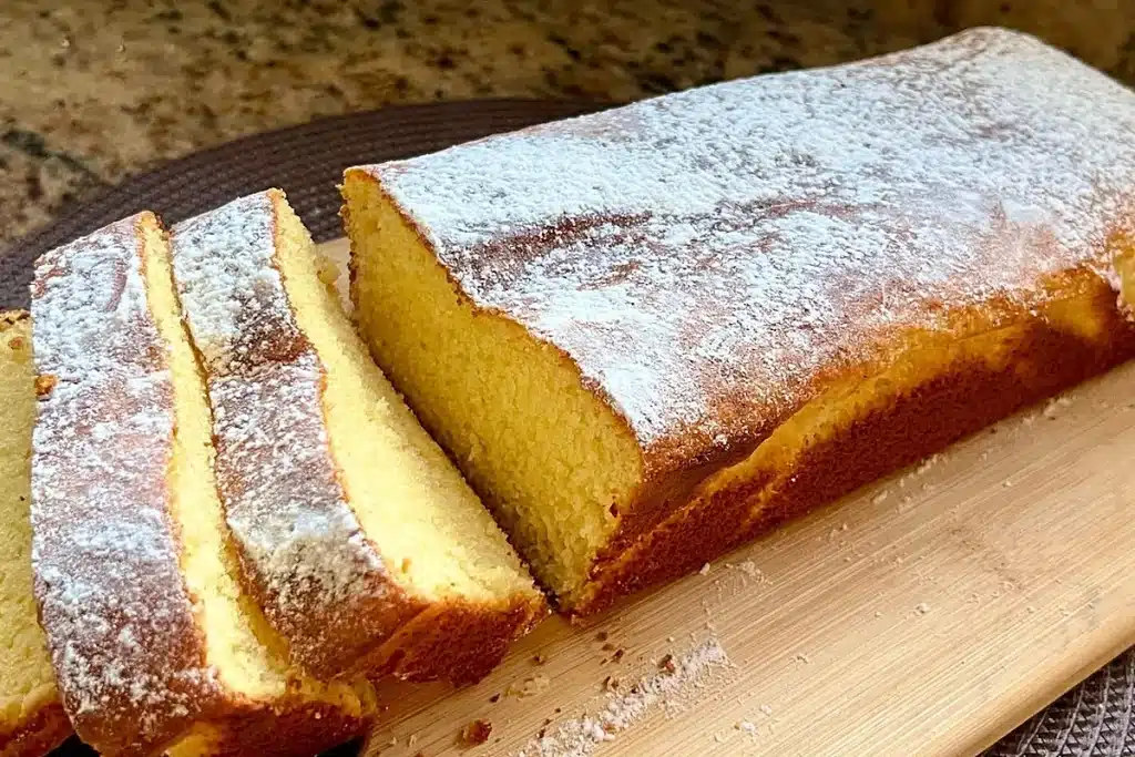 Bolo amanteigado da vovó fofinho, cheiroso e fácil, perfeito para servir com um café quentinho 4 Bolo amanteigado