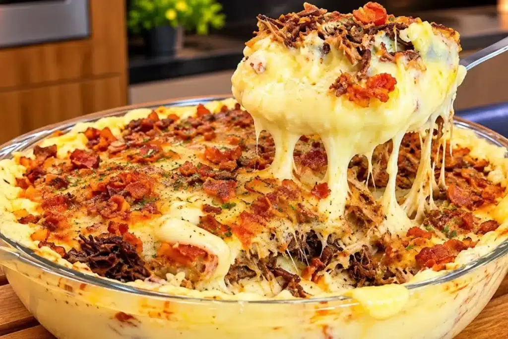 Carne com purê de batata feito na panela de pressão: um almoço rápido, fácil e super gostoso 4 Carne com purê de batata