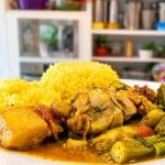 Frango com quiabo sem baba