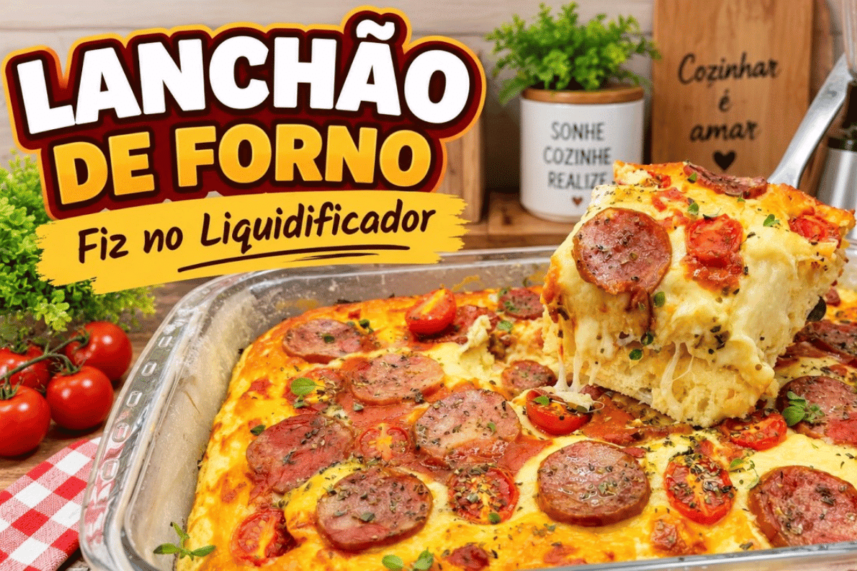 Lanchão de forno de liquidificador com recheio caprichado, para salvar o seu lanche da noite 35 Lanchão de forno