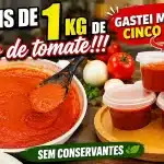 Molho de tomate caseiro super econômico para render mais de um quilo de molho encorpado 1 Molho de tomate caseiro
