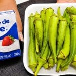 Receita com quiabo
