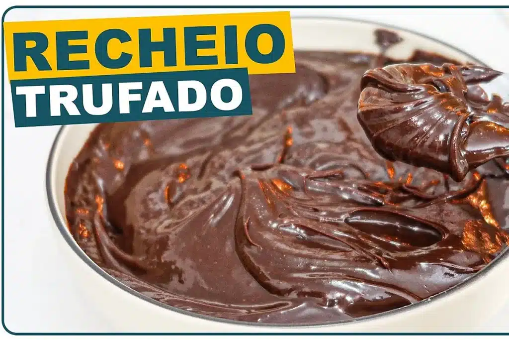 Recheio de chocolate trufado bem cremoso e aveludado, para deixar seus bolos e tortas com qualidade de confeitaria 4 Recheio de chocolate trufado