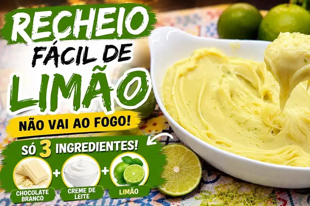 Recheio de limão que não vai ao fogo, para você rechear os seus bolos, tortas e doces sem dar trabalho 4 Recheio de limão
