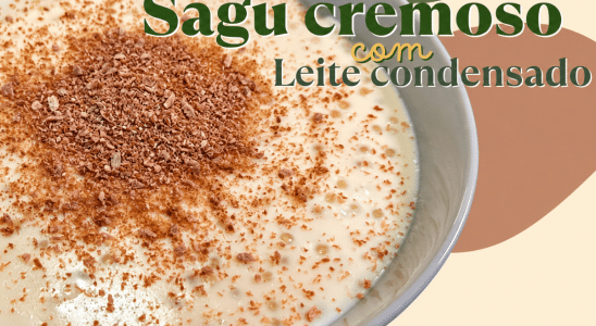 Sagu com leite condensado