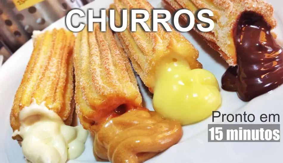 Churros em 15 minutos 4 churros