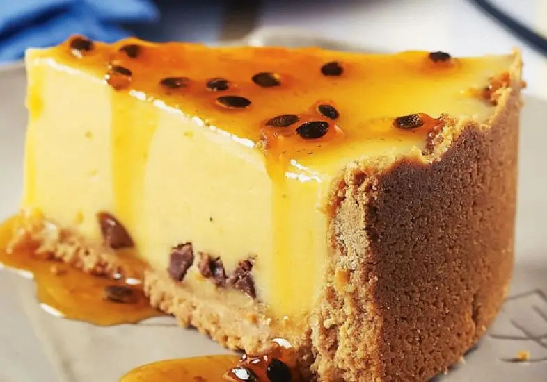 Torta de Maracujá Com Calda de Manga 1 maracuja manga