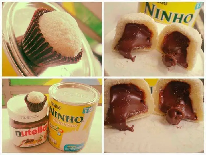 Brigadeiro de leite ninho com recheio de Nutella 8 brigadeiroleiteninho