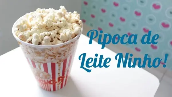 Pipoca de Leite Ninho com Chocolate Branco 1 pipoca de leite ninho com chocolate branco