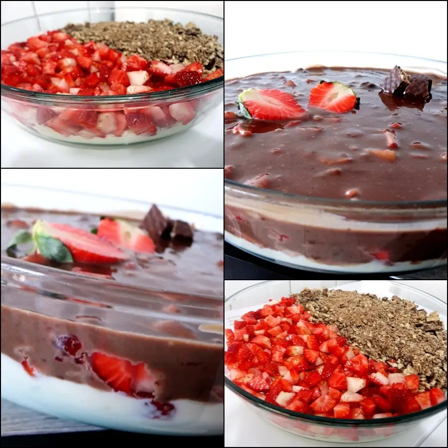 torta de morango com bis