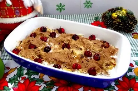 Pavê de Panetone com Sorvete 2 pavê de panetone