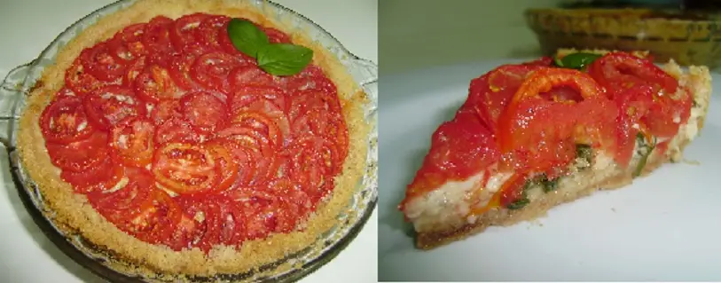 Torta de Queijo Branco com Tomates 4 torta de queijo