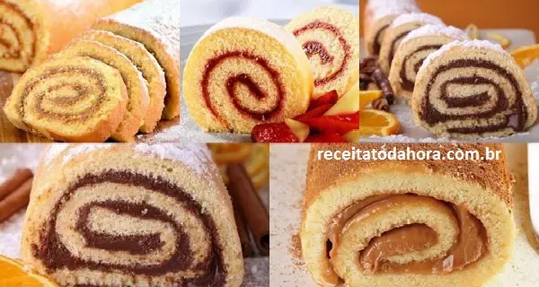 4 receitas de rocambole
