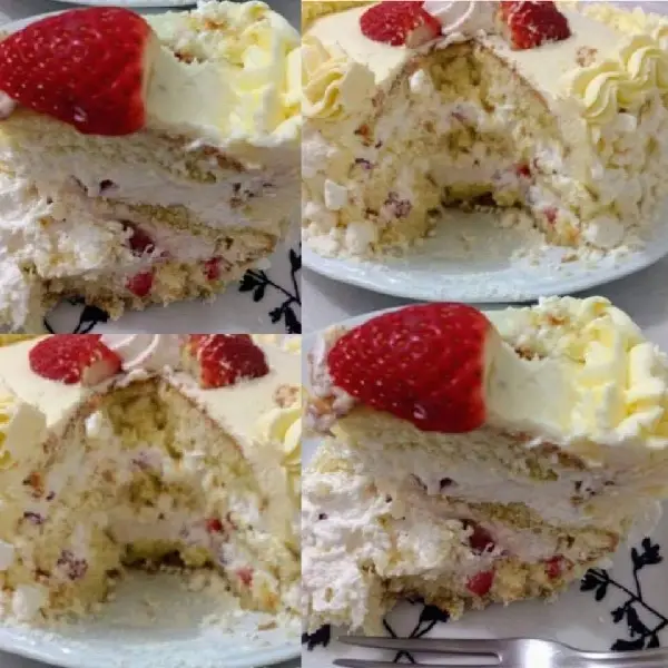 Bolo de Morango com Leite Ninho Trufado 1 bolo de morango com leite ninho trufado