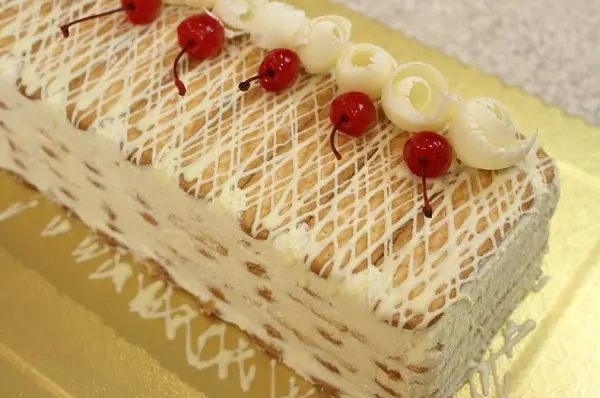 Pavê de Chocolate Branco da Isamara 3 pavê de chocolate branco - perfeito para o natal!