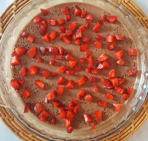 mousse de chocolate fit com 2 ingredientes