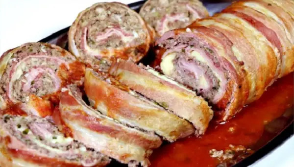 Rocambole de Carne com Bacon 3 rocambole de carne com bacon