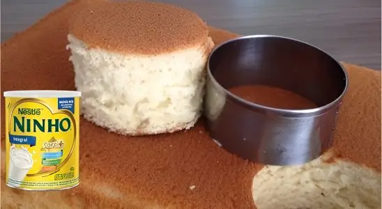 Pão de ló de Leite Ninho maravilhoso e muito fofinho perfeito para os seus bolos 3 Pão de ló de Leite Ninho