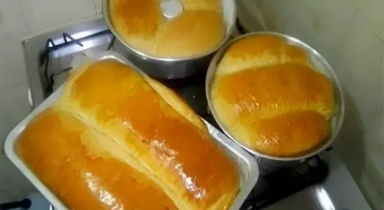 Pão caseiro sem ovos e sem leite rende bastante e fica uma delícia para acompanhar seu café 4 Pão caseiro de liquidificador