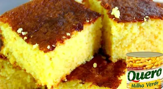 Bolo de milho de latinha sem farinha simples e prático feito no liquidificador 3 Bolo de milho de latinha sem farinha